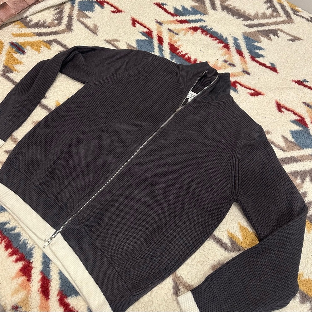 Maison Martin Margiela Dark Gray Zip-Up Sweater